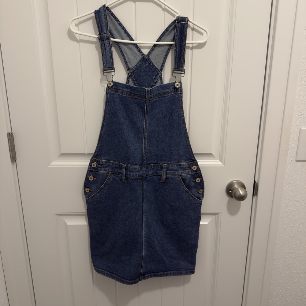 Kancan Women's Jean Bib Overall Dress Jumper Medium Wash Size Medium
